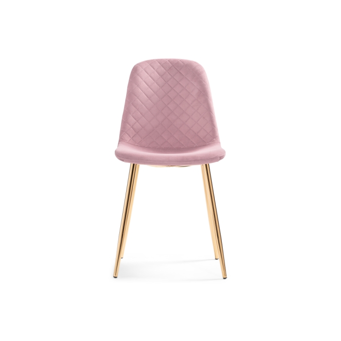 Стул на металлокаркасе Dabl light purple/ gold