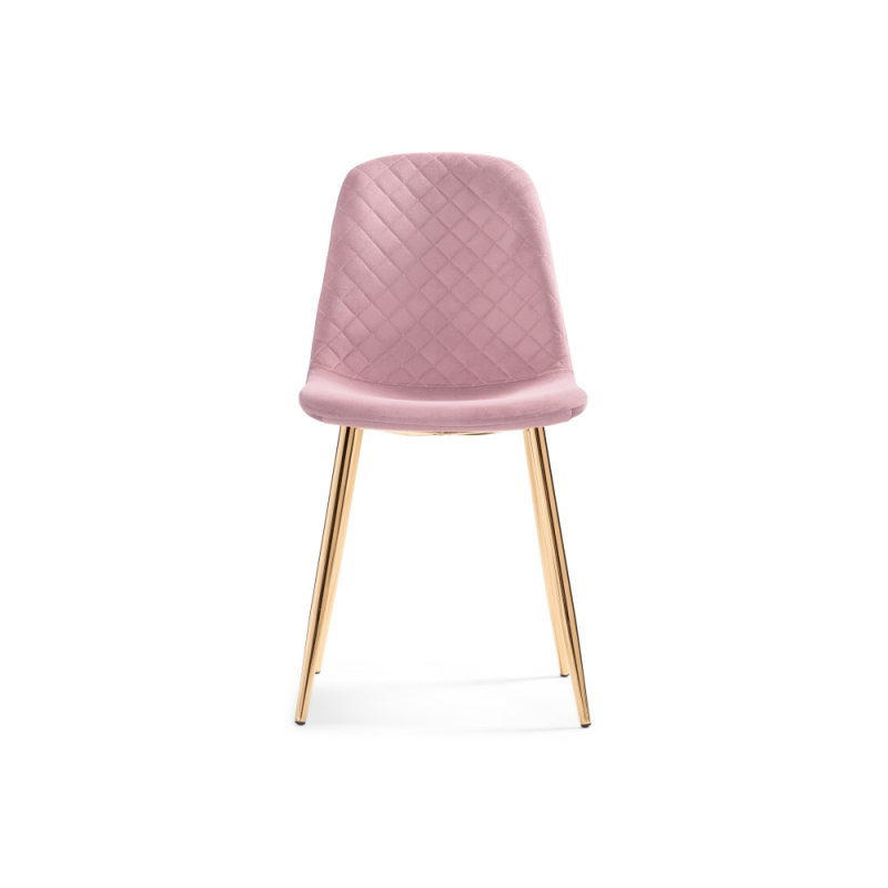 Стул на металлокаркасе Dabl light purple/ gold