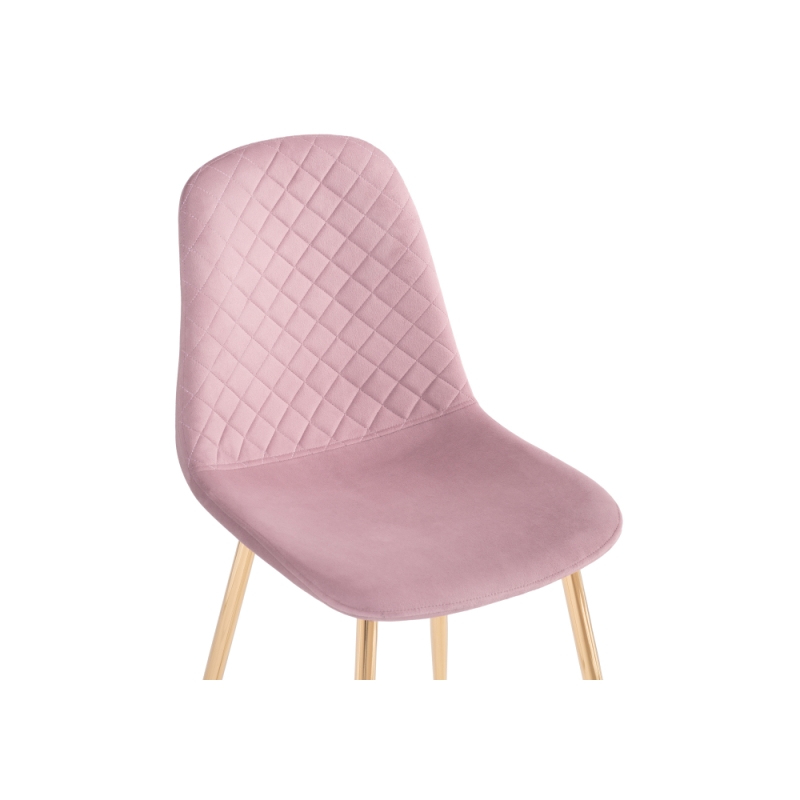 Стул на металлокаркасе Dabl light purple/ gold