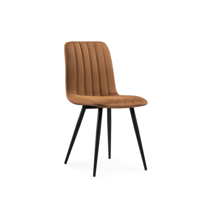 Стул на металлокаркасе Дани кирпичный / черный