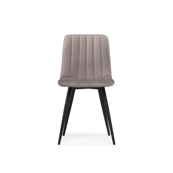 Стул на металлокаркасе Дани латте велюр velutto 08 / черный