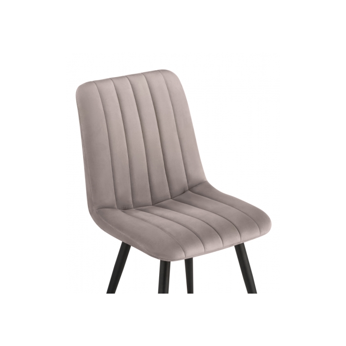 Стул на металлокаркасе Дани латте велюр velutto 08 / черный