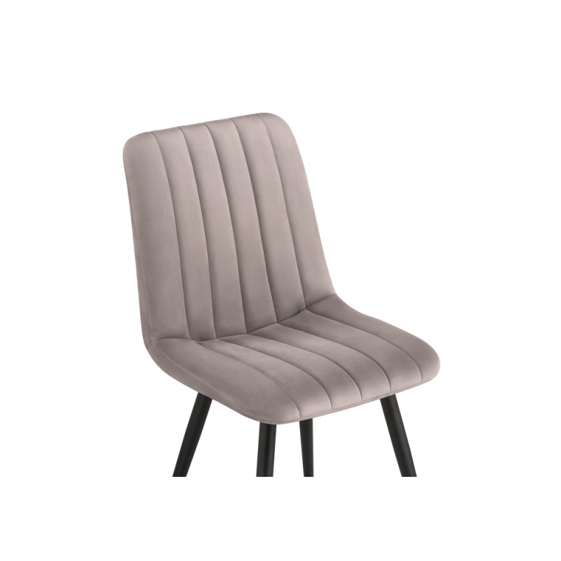 Стул на металлокаркасе Дани латте велюр velutto 08 / черный