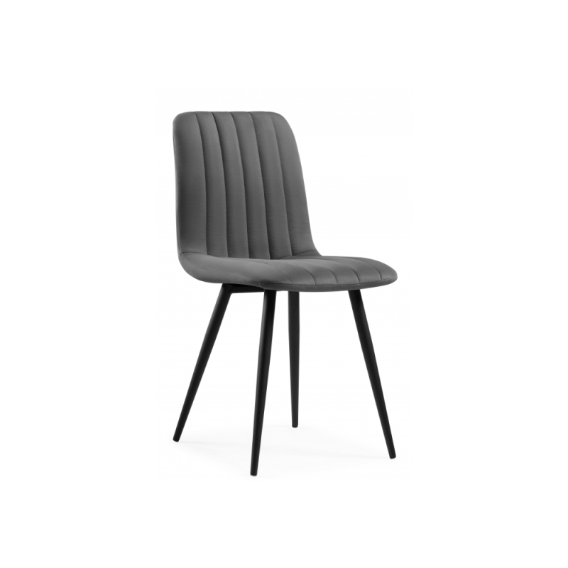 Стул на металлокаркасе Дани серый велюр velutto 32 / черный