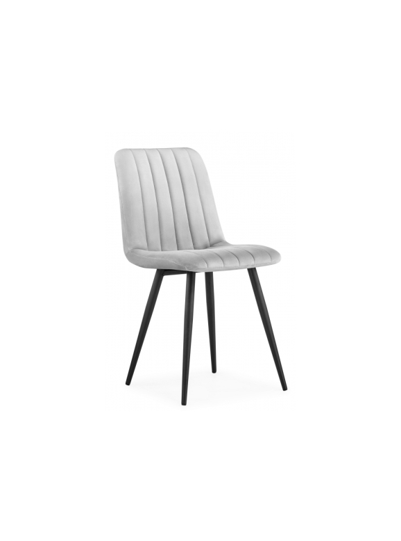 Стул на металлокаркасе Дани серый велюр velutto 52 / черный