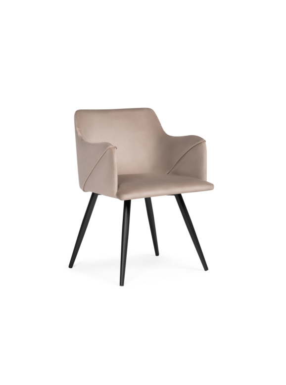 Стул на металлокаркасе Эджелл латте / черный