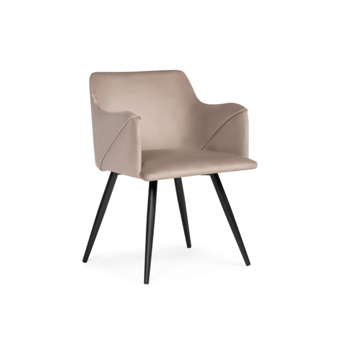 Стул на металлокаркасе Эджелл латте / черный