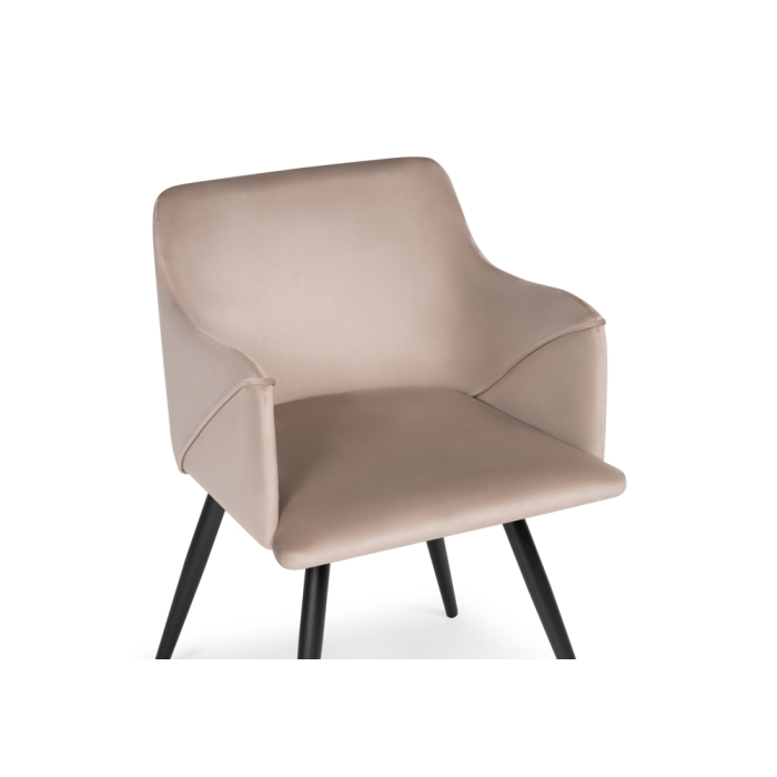 Стул на металлокаркасе Эджелл латте / черный