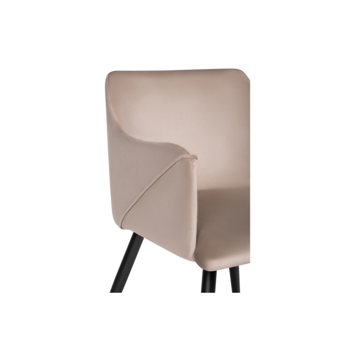 Стул на металлокаркасе Эджелл латте / черный