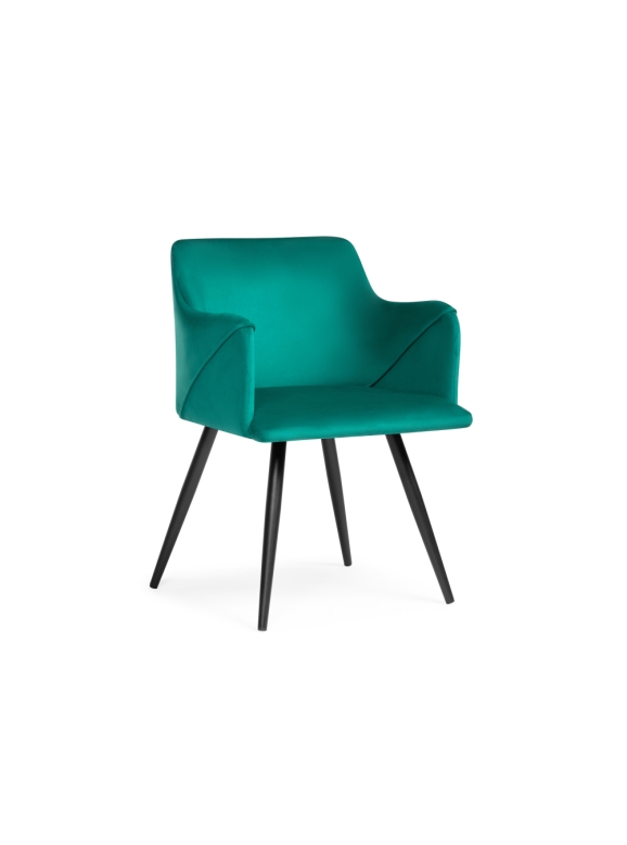 Стул на металлокаркасе Эджелл зеленый / черный