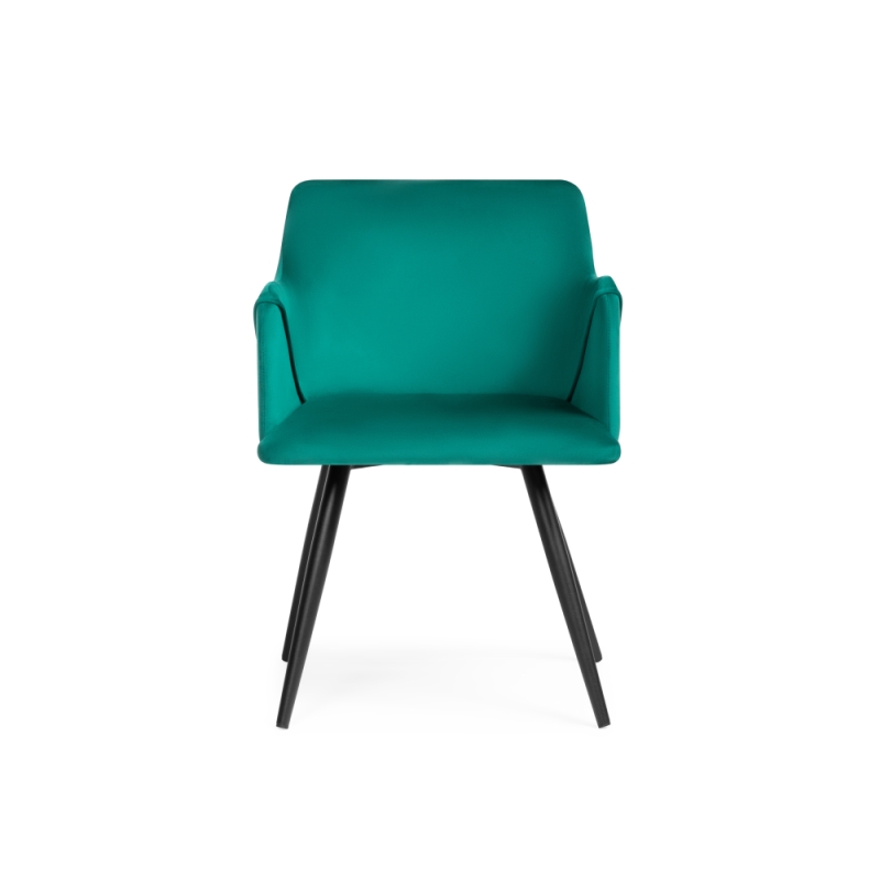 Стул на металлокаркасе Эджелл зеленый / черный