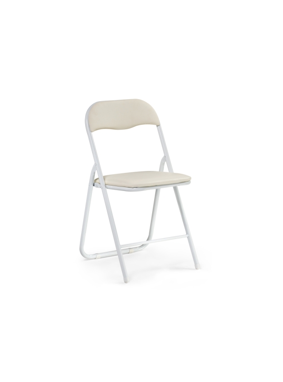 Стул на металлокаркасе Fold 1 складной beige / white