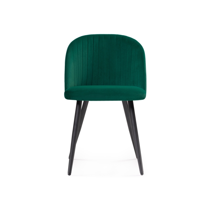 Стул на металлокаркасе Gabi 1 dark green / black