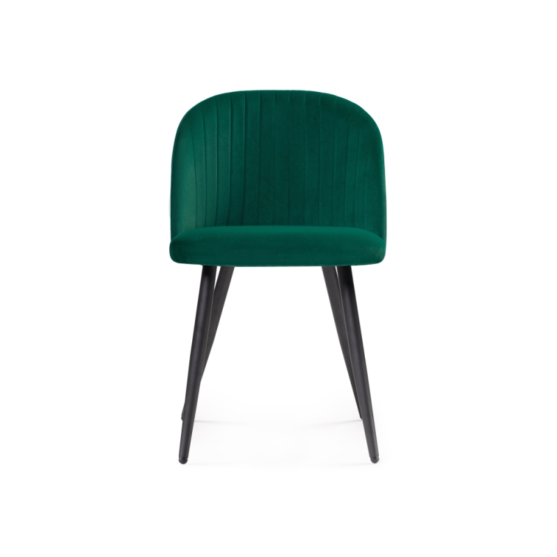 Стул на металлокаркасе Gabi 1 dark green / black