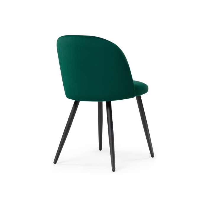 Стул на металлокаркасе Gabi 1 dark green / black