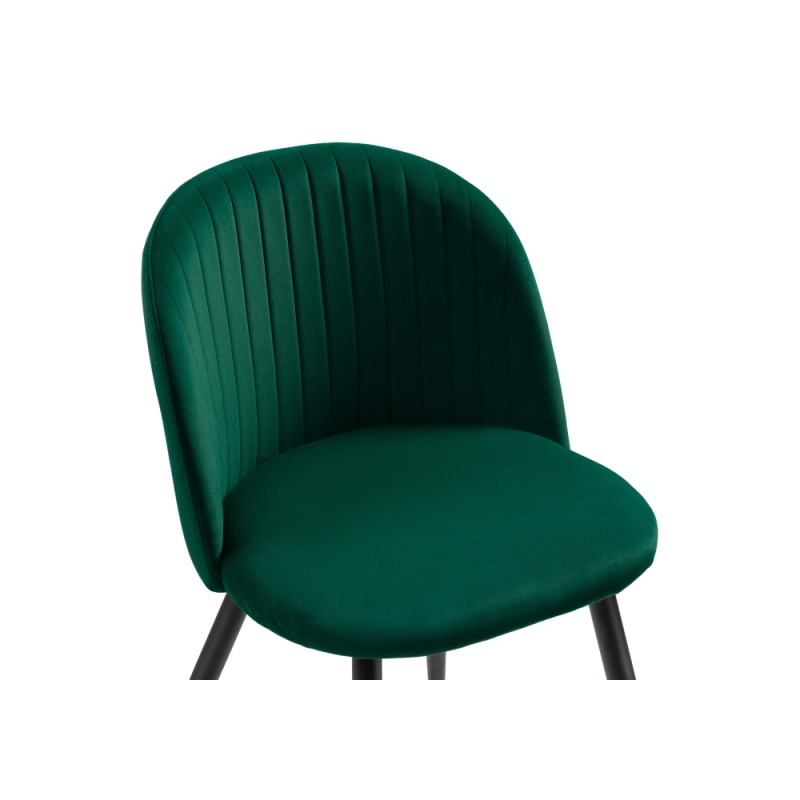 Стул на металлокаркасе Gabi 1 dark green / black