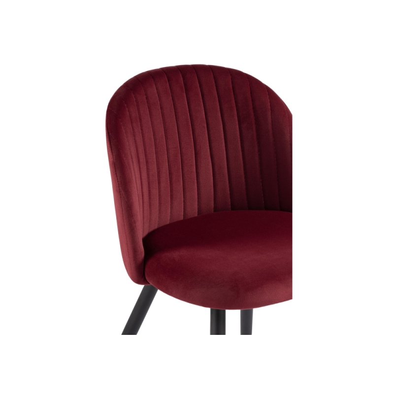 Стул на металлокаркасе Gabi 1 wine red / black