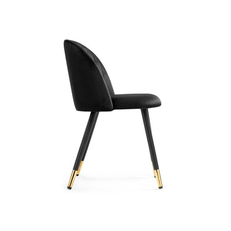 Стул на металлокаркасе Gabi black / black / gold