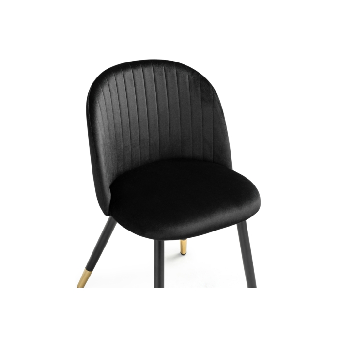 Стул на металлокаркасе Gabi black / black / gold