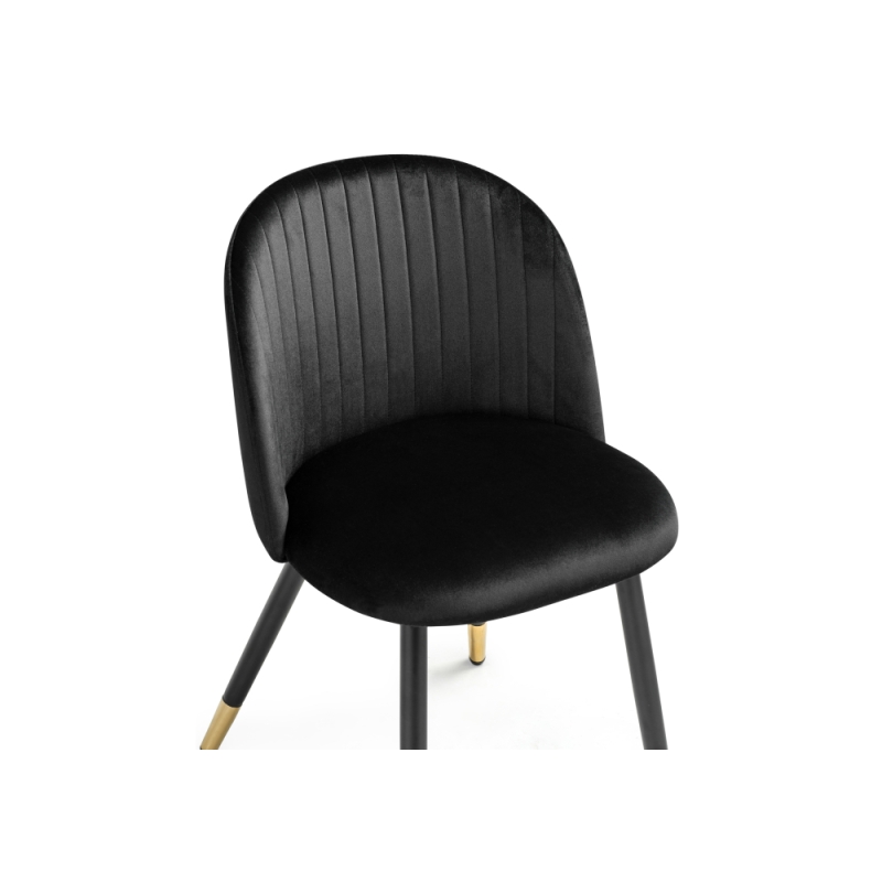 Стул на металлокаркасе Gabi black / black / gold