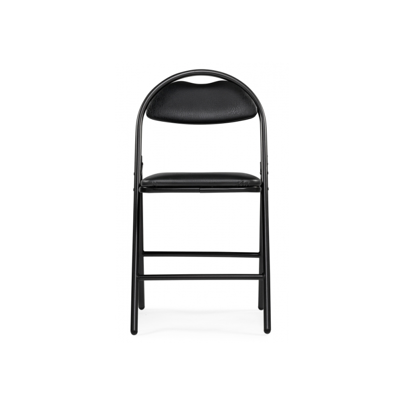 Стул на металлокаркасе Gikat черный / мусс темный