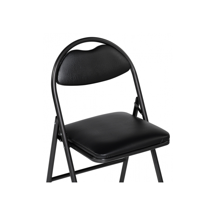 Стул на металлокаркасе Gikat черный / мусс темный