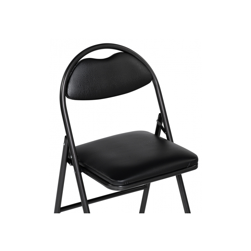 Стул на металлокаркасе Gikat черный / мусс темный