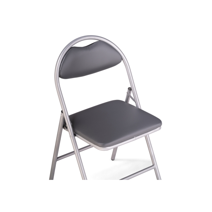 Стул на металлокаркасе Gikat серый полимер / светлый мусс