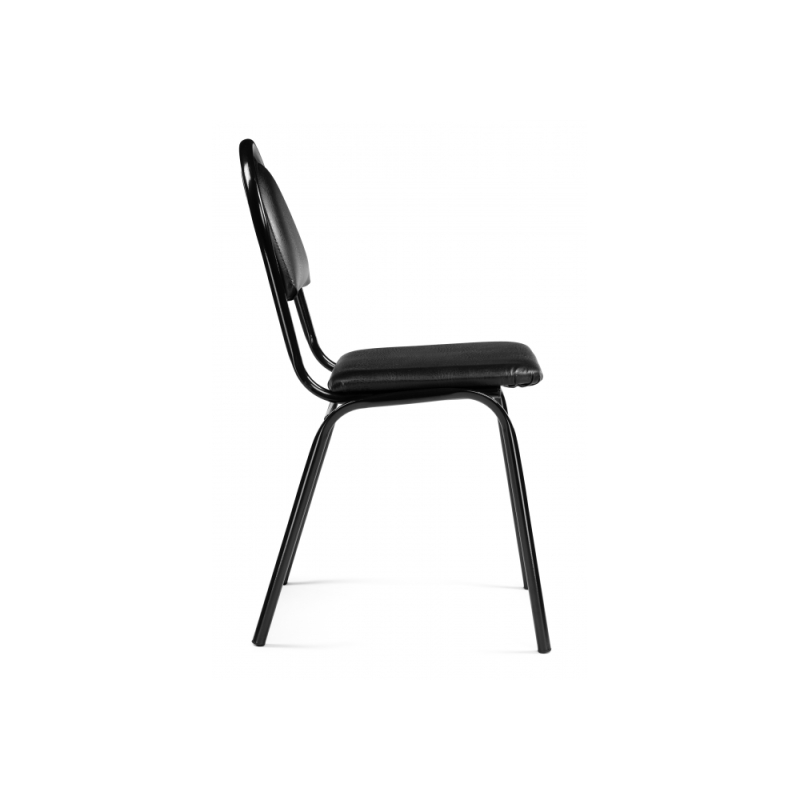 Стул на металлокаркасе Гумер черный / черный глянец