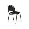 Стул на металлокаркасе Гумер черный / черный глянец