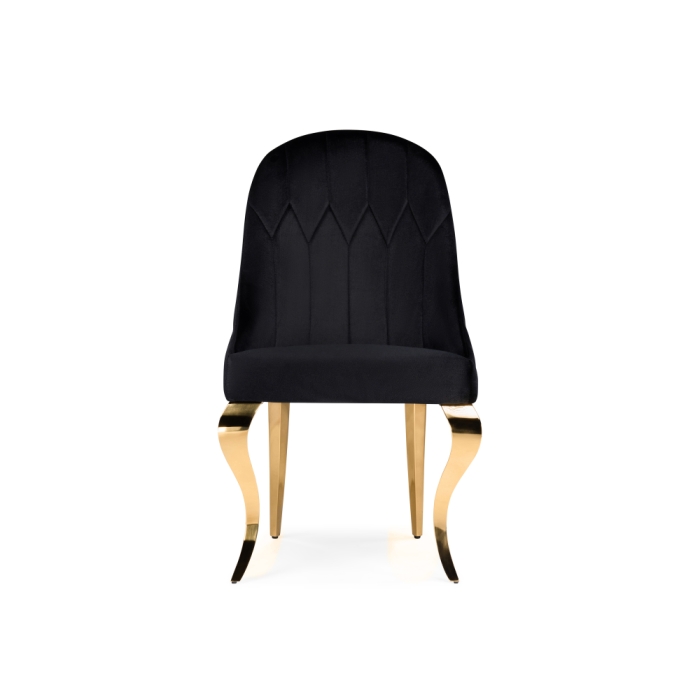 Стул на металлокаркасе Gustav black / gold