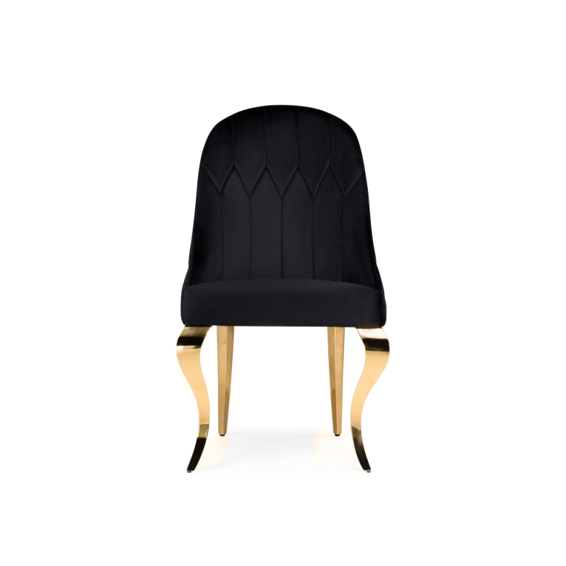 Стул на металлокаркасе Gustav black / gold