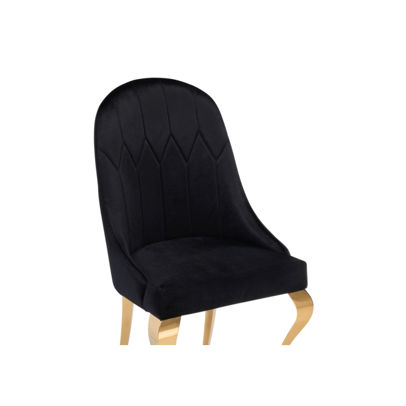 Стул на металлокаркасе Gustav black / gold