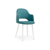 Стул на металлокаркасе Гутрид ромбы сзади белый / бирюзовый
