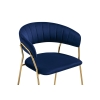 Стул на металлокаркасе Kamelia 1 dark blue / gold