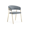 Стул на металлокаркасе Kamelia 1 gray / gold
