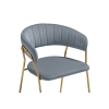 Стул на металлокаркасе Kamelia 1 gray / gold