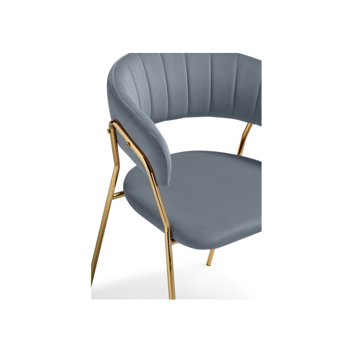 Стул на металлокаркасе Kamelia 1 gray / gold