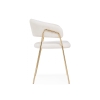 Стул на металлокаркасе Kamelia 1 white fabric / gold