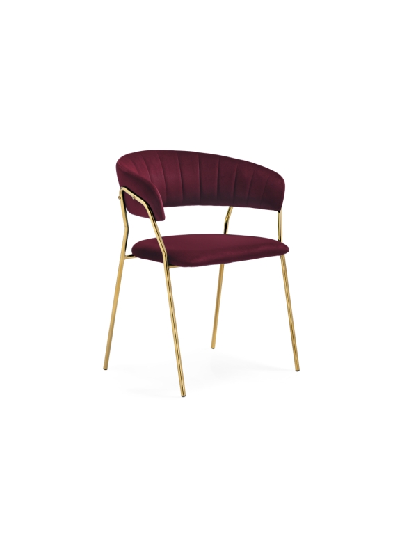Стул на металлокаркасе Kamelia 1 wine red / gold