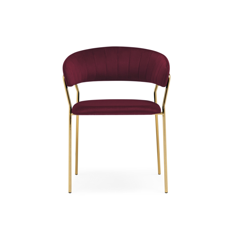 Стул на металлокаркасе Kamelia 1 wine red / gold