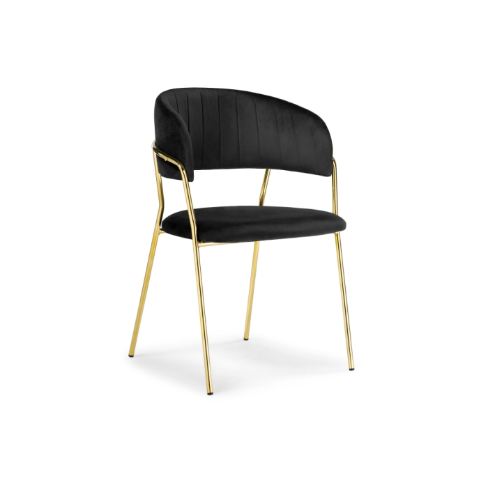 Стул на металлокаркасе Kamelia black / gold