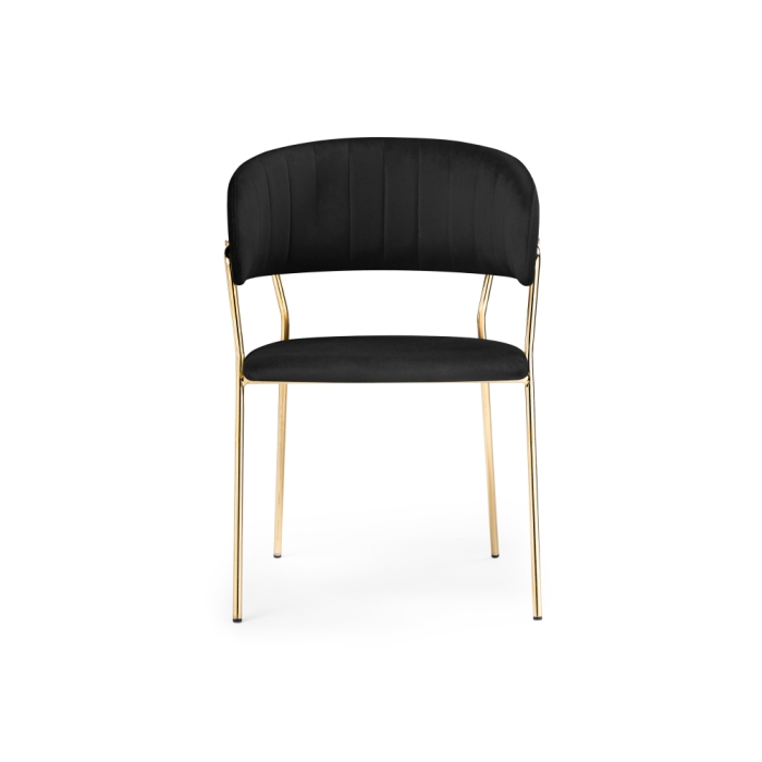 Стул на металлокаркасе Kamelia black / gold
