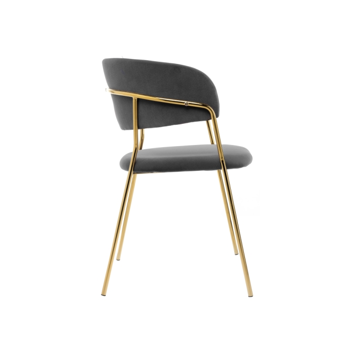 Стул на металлокаркасе Kamelia grey / gold