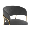 Стул на металлокаркасе Kamelia grey / gold