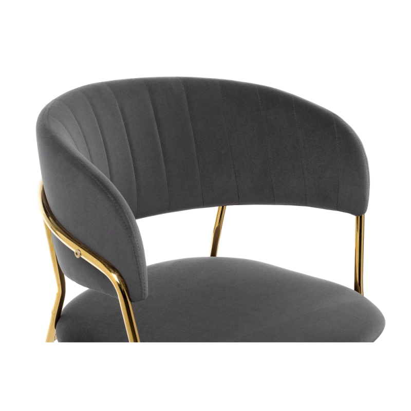 Стул на металлокаркасе Kamelia grey / gold