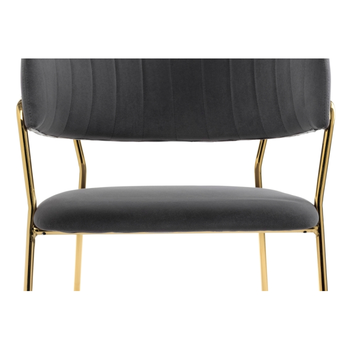 Стул на металлокаркасе Kamelia grey / gold