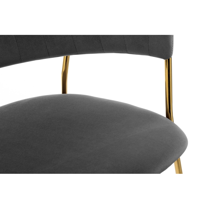 Стул на металлокаркасе Kamelia grey / gold