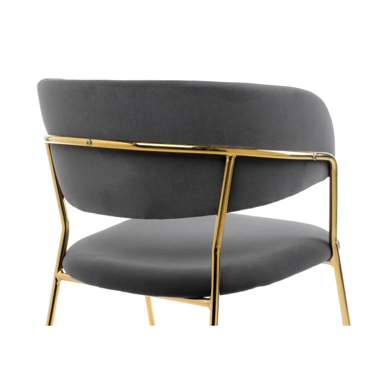 Стул на металлокаркасе Kamelia grey / gold