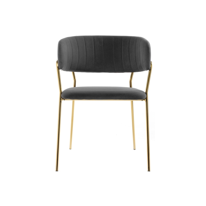 Стул на металлокаркасе Kamelia grey / gold